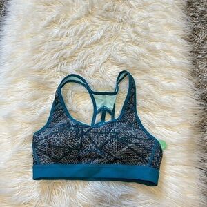 Blue sports bra
